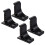 4Paires Support Mural Noir Simple Usage Protection Arc Flèches 11