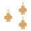3Pièces Pendentifs Croix Style Antique Acier Accessoires DIY 7