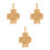3Pièces Pendentifs Croix Style Antique Acier Accessoires DIY 4