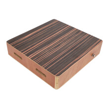Ebony Wood Cajon Drum Box with Clear Balanced Tone, Compact Travel Design for Beginners