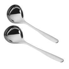 6 Pcs Large Stainless Steel Long Handle Soup Ladles For Home Kitchen