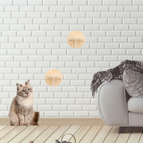 murale en bois pour chat avec accessoire de grimpe 2