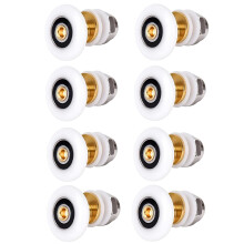 8pcs 27mm Sliding Shower Door Rollers for Curved Glass, Quiet Smooth Replacement Wheels 46mm