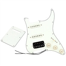 Prewired SSH Pickguard with Alnico 5 Pickups, 3Ply ST Guitar Replacement Kit for Stratocaster