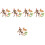 5Sets Plastic Bunny Figurines Carrot Model Farm Sand Table Decor 6