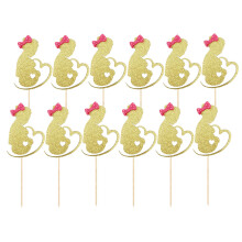 2 Pcs Cake Sticks Mother Party Topper Mother'S Day Cupcake Toppers