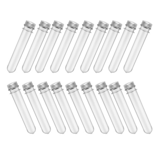 100Pièces Tubes Test Transparants Bouchons Étanches Pour Stockage