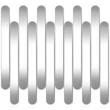 48Pcs Silver Stainless Steel Bracelet Blanks for DIY Jewelry Making