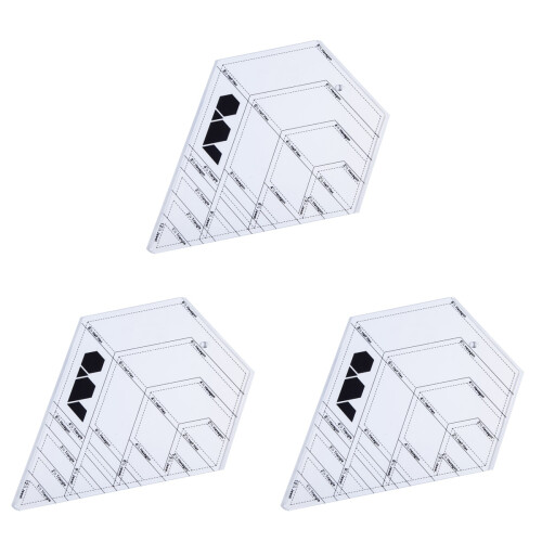 3Pcs Making Ruler Transparent White with Accurate Scale Lines 1
