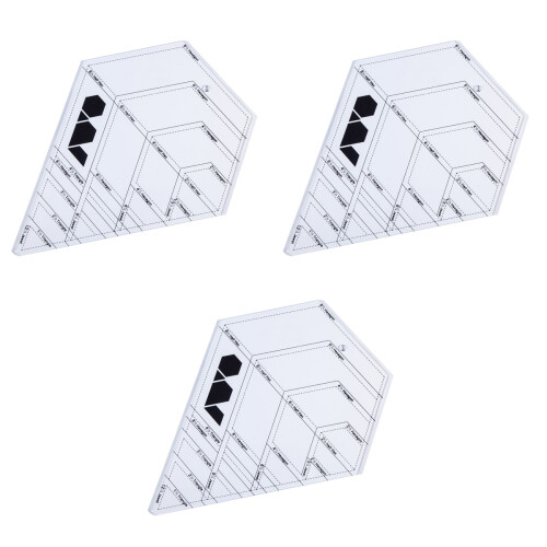 3Pcs Making Ruler Transparent White with Accurate Scale Lines 2