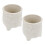 2Pcs Diy Ceramic Flower Pots Paintable Graffiti Planters For Kids 1