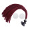 2Pcs Red Braid Wig Motorbike Accessory Stylish Decoration 1