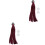 2Pcs Red Braid Wig Motorbike Accessory Stylish Decoration 4