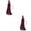 2Pcs Red Braid Wig Motorbike Accessory Stylish Decoration 7
