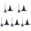 5Sets Creative Halloween Witch Hat and Broom Photo Prop Set 4