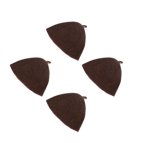 4Pcs Comfortable Sauna Caps Soft Felt Sauna Hats for Household Bath 2
