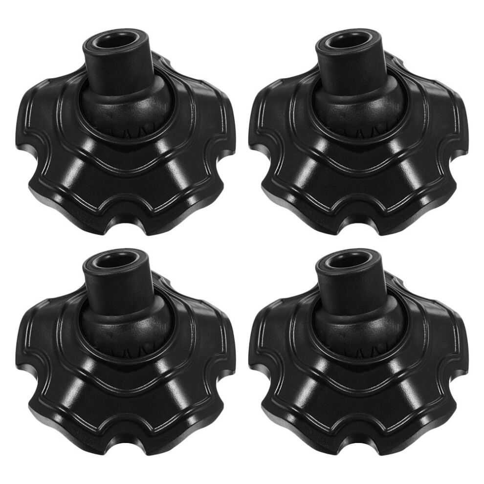 12Pcs Black Outdoor Chair Feet Protectors Plastic Leg Caps For Camping 3632382151413