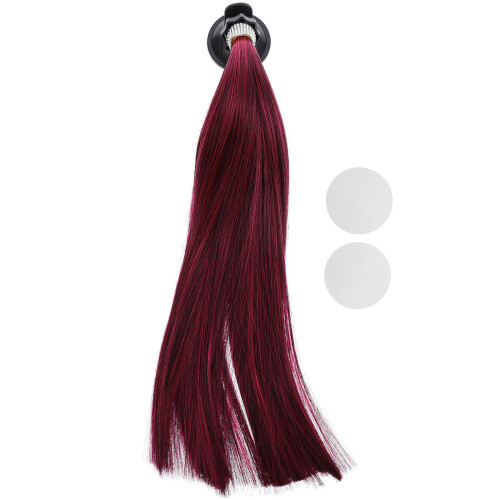 2Pcs Red Braid Wig Motorbike Accessory Stylish Decoration 1