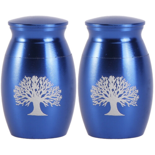 2 Pieces Pet Urn Ashes Container For Small Dogs Keepsake Memorial 2