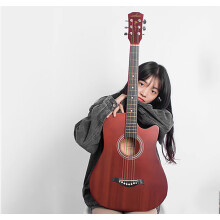 38 Inch Acoustic Guitar for Beginners with Spruce , Rosewood Fingerboard and Glossy Finish