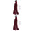 2Pcs Red Braid Wig Motorbike Accessory Stylish Decoration 6