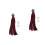 2Pcs Red Braid Wig Motorbike Accessory Stylish Decoration 5