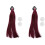 2Pcs Red Braid Wig Motorbike Accessory Stylish Decoration 3