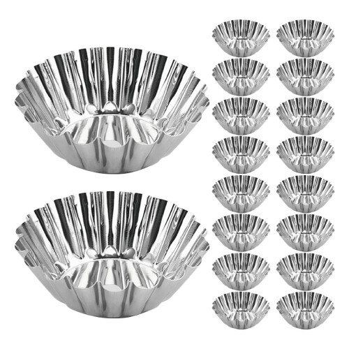 60Pcs Stainless Steel Mini Cupcake Molds Durable Reusable Baking Cups 2