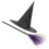 5Sets Creative Halloween Witch Hat and Broom Photo Prop Set 2
