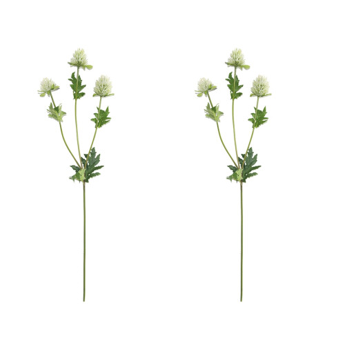 2 Pcs Realistic Artificial Flower Bunches For Wedding Home Decor Beige 1