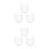 6 Pcs Creative Flower Crystal Candlesticks Glass Cups 7