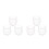 6 Pcs Creative Flower Crystal Candlesticks Glass Cups 4