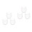 6 Pcs Creative Flower Crystal Candlesticks Glass Cups 6