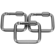 6 Pcs Square Thread Outdoor Silver Climbing Kettle Camping Buckle