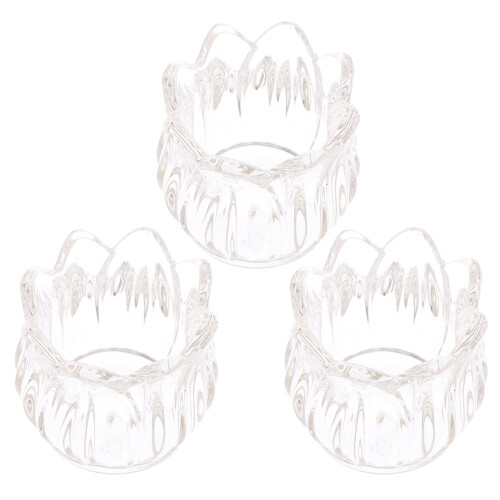 6 Pcs Creative Flower Crystal Candlesticks Glass Cups 1