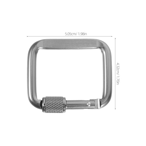 6 Pcs Square Thread Outdoor Silver Climbing Kettle Camping Buckle 1