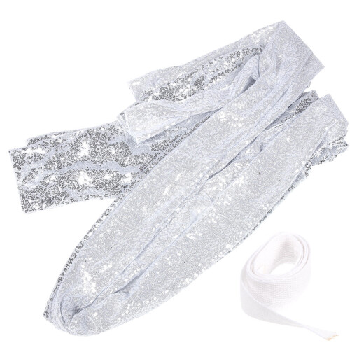 5Pcs Silver Sequin Backdrop Curtains Elegant Glitter Party Decoration 2