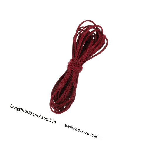 Hair Tying Gray Elastic Cord 5pcs 1