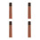 4Pcs Japanese Wa Handle Replacement - Octagonal Brown Wood for Kitchen 5