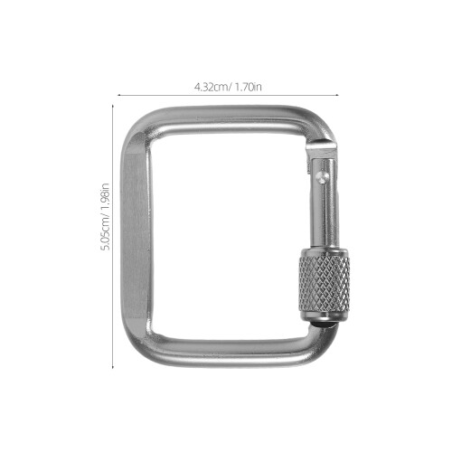 6 Pcs Square Thread Outdoor Silver Climbing Kettle Camping Buckle 2