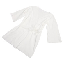5Pcs White Single-Use Cotton Bath Skirts for Salon and Spa