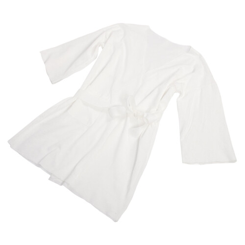 5Pcs White Single-Use Cotton Bath Skirts for Salon and Spa