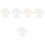 5Pcs White Single-Use Cotton Bath Skirts for Salon and Spa 5