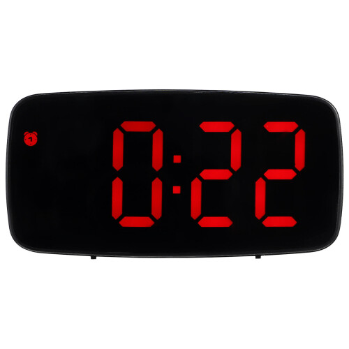 5Pcs Black LED Alarm Clock Large Display Digital Table Clock