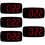5Pcs Black LED Alarm Clock Large Display Digital Table Clock 10