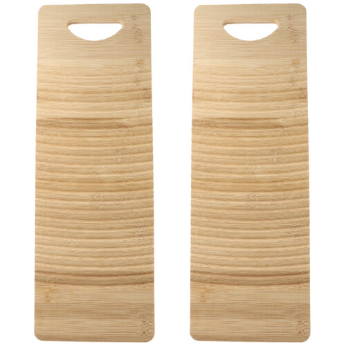 2 Pcs Bamboo Washboard For Clothes Washing Tool 1