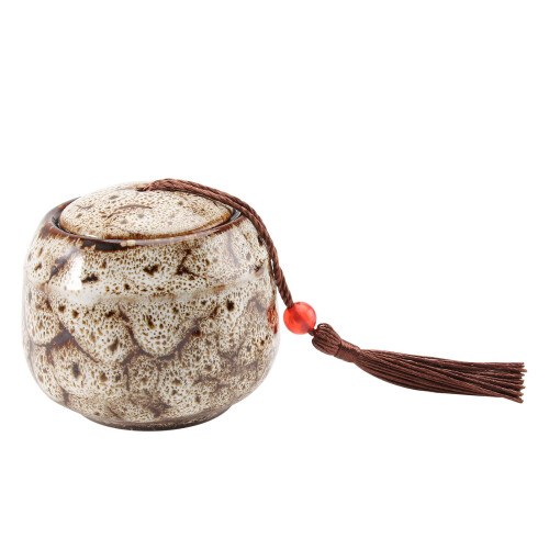 2 Pcs Ceramic Pet Ashes Storage Pot Box 1