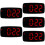 5Pcs Black LED Alarm Clock Large Display Digital Table Clock 9