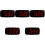 5Pcs Black LED Alarm Clock Large Display Digital Table Clock 3