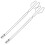Garbage Picker Scissor Garbage Clip Silver 2pcs 8